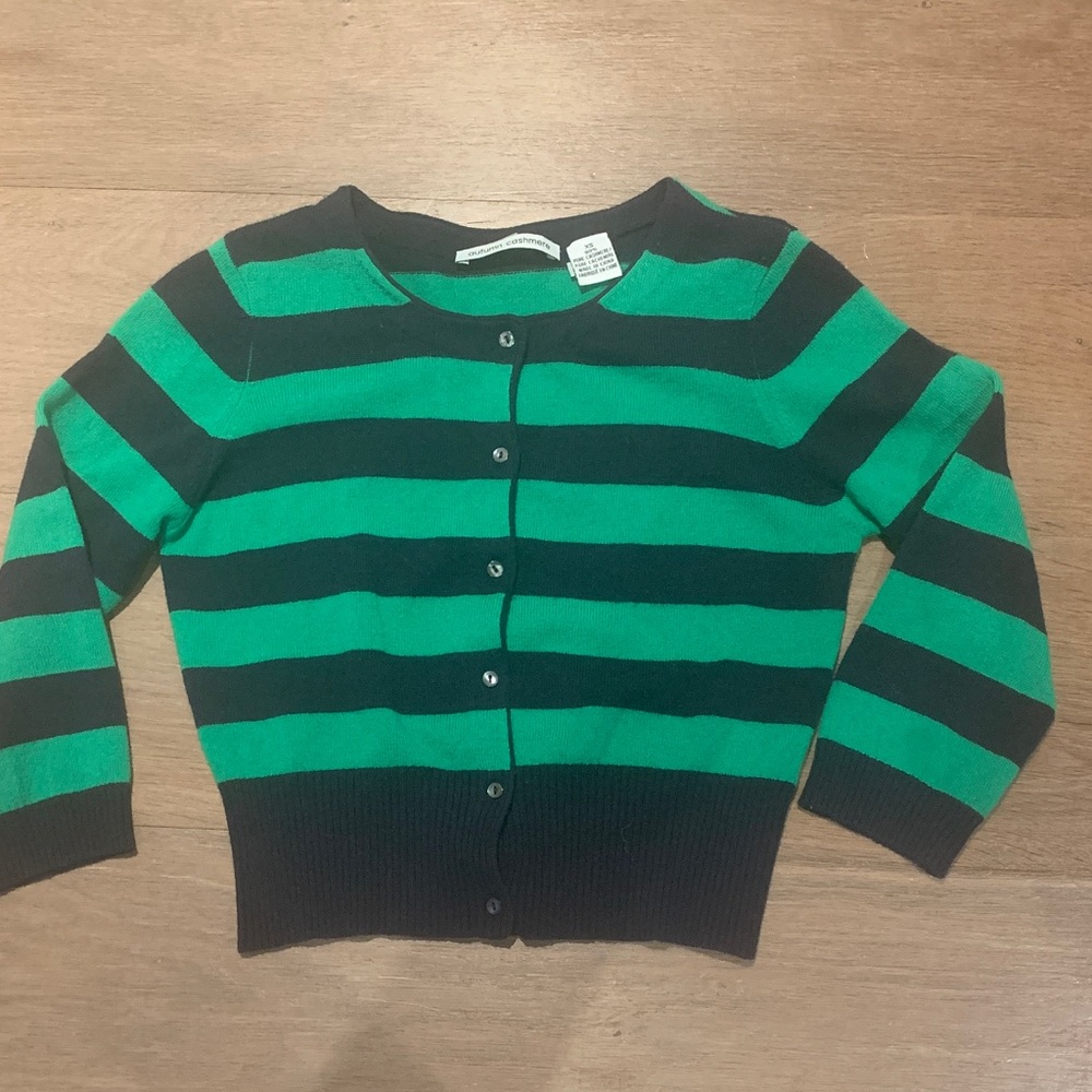 Autumn Cashmere Green and Black Cardigan